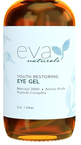 Book Cover Eye Gel - Larger Size 2 oz Bottle - Best Firming Eye Cream Treatment for Dark Circles, Puffy Eyes, Crow's Feet, Fine Lines & Under Eye Wrinkles by Eva Naturals