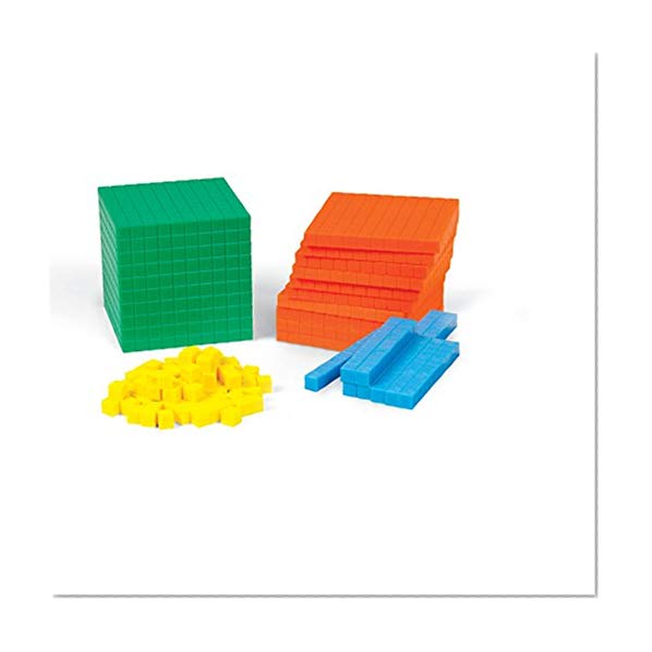 Book Cover ETA hand2mind Plastic Differentiated Base Ten Blocks, Math Manipulative Kit (Set of 121)