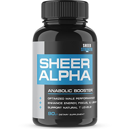 Book Cover Sheer Alpha Testosterone Booster for Men, 800mg Horny Goat Weed and More for Boosting Muscle Growth, Stamina, and Endurance, 120 Capsules, 40 Day Supply
