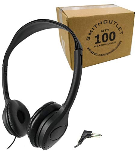 Book Cover SmithOutlet 100 Pack Over The Head Low Cost Headphones in Bulk