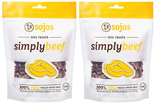 Book Cover Sojos Simply Beef Dog Treats (2 Pack)