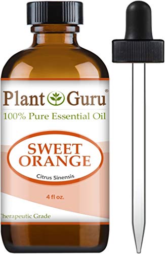Book Cover Sweet Orange Essential Oil 4 oz 100% Pure Undiluted Therapeutic Grade Citrus Sinensis, Cold Pressed from Fresh Orange Peel, Great for Aromatherapy Diffuser, Relaxation and Calming, Natural Cleaner.
