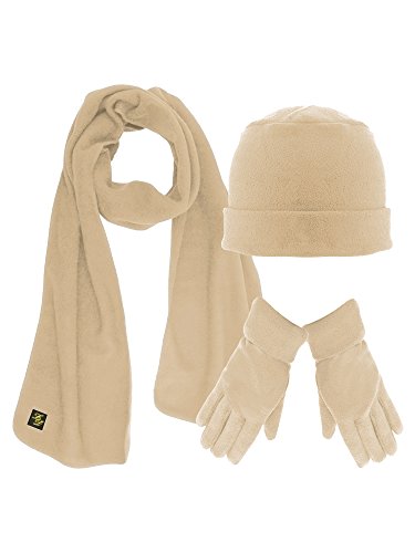 Book Cover Polar Fleece 3 Piece Hat Scarf & Glove Matching Set