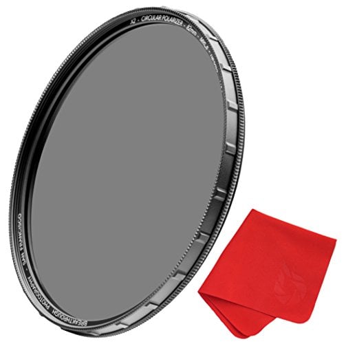 Book Cover 72mm X2 CPL Circular Polarizing Filter for Camera Lenses - AGC Optical Glass Polarizer Filter with Lens Cloth - MRC8 - Nanotec Coatings - Weather Sealed by Breakthrough Photography