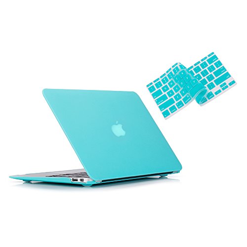 Book Cover Ruban MacBook Air 13 Inch Case - Fits Previous Generations A1466 / A1369 (Will Not Fit 2018 MacBook Air 13 with Touch ID), Slim Snap On Hard Shell Protective Cover and Keyboard Cover,Turquoise