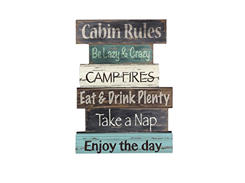 Book Cover Young's Inc. Wall Sign - Cabin Wall Art for Home and Apartment - Hanging Decor for Bedroom, Kitchen, Office, and Bathroom - 16