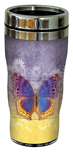 Book Cover Tree Free Butterfly #3 Travel Tumbler, Stainless Steel, Multi-Colour