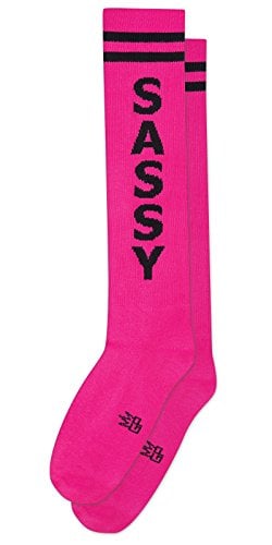 Book Cover Unisex Sassy Fun Colorful Novelty Cotton Athletic Sport Fashion Novelty Knee High Tube Socks, Pink / Black, One Size
