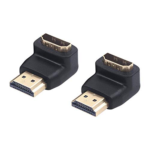 Book Cover VCE 2-Pack HDMI 90 Degree Male to Female Right Angle Adapter 3D&4K Supported