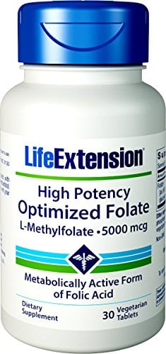 Book Cover Life Extension High Potency Optimized Folate 30 Vegetarian Tablets