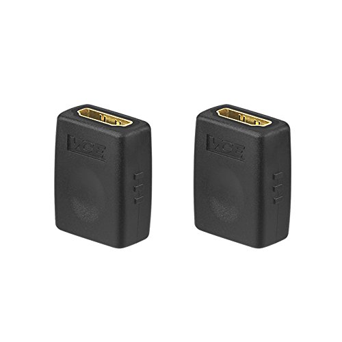 Book Cover VCE (2 Pack) HDMI Female to Female Adapter Gold Plated High Speed HDMI Female Coupler 3D&4K Resolution