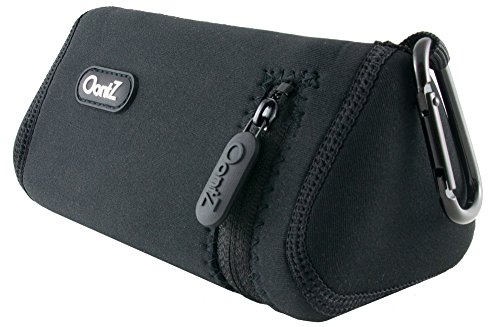 Book Cover OontZ Angle 3/OontZ Angle 3 RainDance Bluetooth Speaker Official Carry Case, with Aluminum Carabiner, Neoprene Improved with Reinforced Zipper, Black [NOT for OontZ Angle 3 Plus/OontZ Angle 3 Ultra]