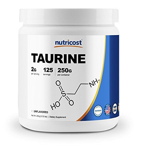 Book Cover Nutricost Taurine Powder 250 Grams - 125 Servings, 2000mg Per Serving