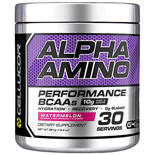 Book Cover Cellucor Alpha Amino EAA & BCAA Recovery Powder, Essential & Branched Chain Amino Acids Supplement, Watermelon, 30 Servings