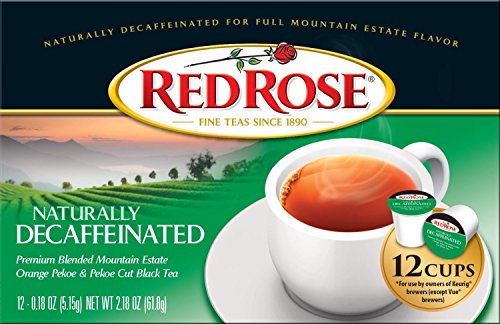 Book Cover Red Rose Naturally Decaffeinated 12ct Single-Serve Cups - 1 Box
