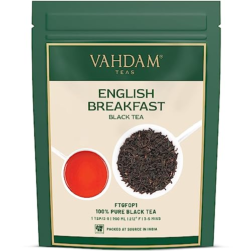 Book Cover VAHDAM, Original English Breakfast Black Tea Leaves (340g/12oz) +170 Cups - Strong, Robust & Aromatic Loose Leaf Tea - Brew Hot, Iced or Kombucha - FTGFOP1 Long Leaf Grade