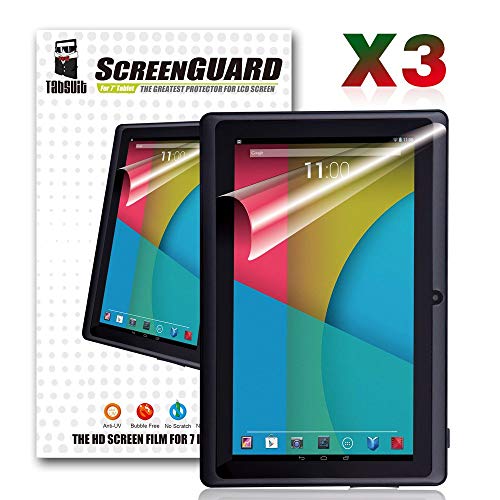 Book Cover TabSuit Dragon Touch Y88X Plus Screen Protector Ultra-Clear of High Definition (HD)-3 Pack for Dragon Touch Y88X Plus/ Y88X Pro, Alldaymall A88X and more 7'' Android Tablet