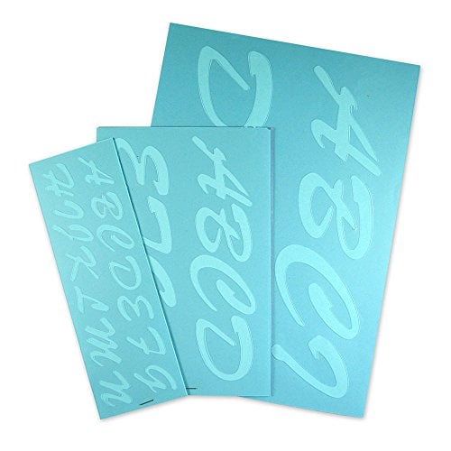 Book Cover Cosco Stencil Kit, Letters, Transparent Plastic Script 1-3 Inches (090310)