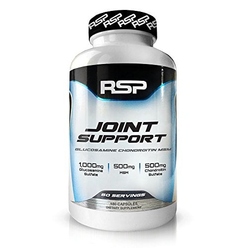 Book Cover Glucosamine Chondroitin MSM, Joint Support Supplement for Men and Women, Triple Strength Anti Inflammatory, Antioxidant Joint Pain Relief by RSP Nutrition, 180 Caps