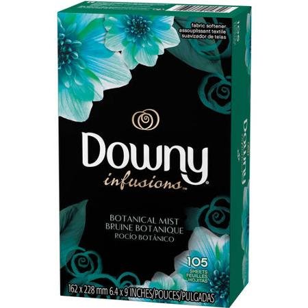 Book Cover Downy Fabric Softener Sheets, Botanical Mist, 105 Ct, Pack of 2