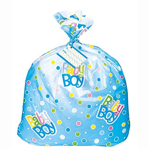 Book Cover Jumbo Plastic Blue Polka Dot Boy Bag