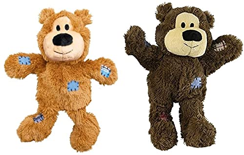 Book Cover Kong Wild Knots Bears Durable Dog Toys Size:Med/Large Pack of 2