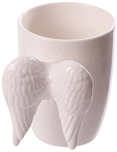 Book Cover Puckator Novelty Ceramic White Angel Wings Mug, Mixed, Height 11cm Width 12cm Depth 8.5cm