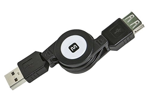 Book Cover Monoprice 2.5' USB 2.0 Retractable Cable - A Male to A Female (110961)