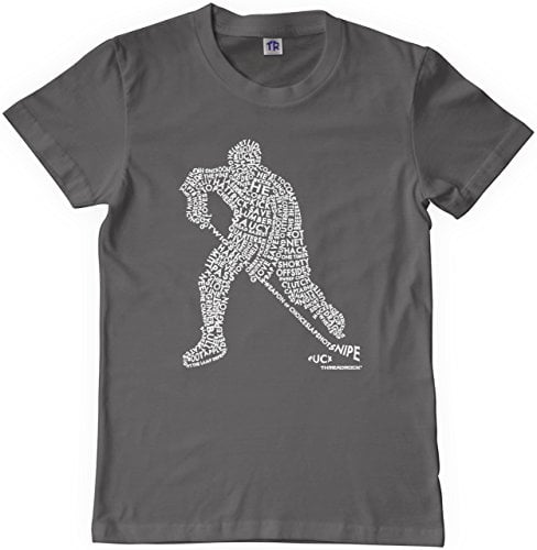 Book Cover Threadrock Big Boys' Hockey Player Typography Design Youth T-Shirt