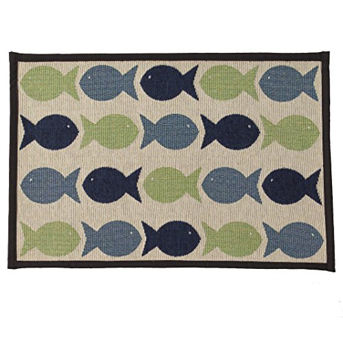 Book Cover PetRageous Kool Fishies Tapestry Mat Feeder, 13 x 19/Small