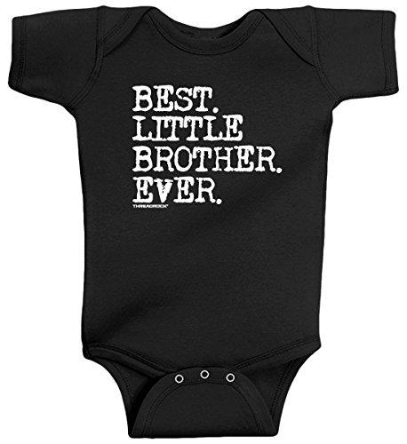 Book Cover Threadrock Baby Boys' Best Little Brother Ever Infant Bodysuit