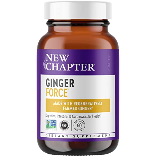 Book Cover New Chapter Ginger Supplement Force with Supercritical Organic + Non-GMO Ingredients Vegetarian Capsules, 60 Count