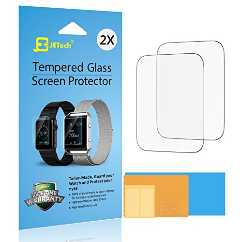 Book Cover JETech 2-Pack Screen Protector for Apple Watch 42mm Series 1 2 3 Tempered Glass