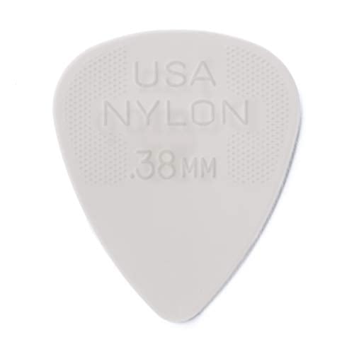 Book Cover Dunlop 44P.38 Nylon Standard, White, .38mm, 12/Player's Pack