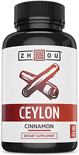 Book Cover Zhou Ceylon Cinnamon | Supports Blood Sugar, Heart Health and Joint Mobility | True Cinnamon Native to Sri Lanka | 30 Servings, 60 CT