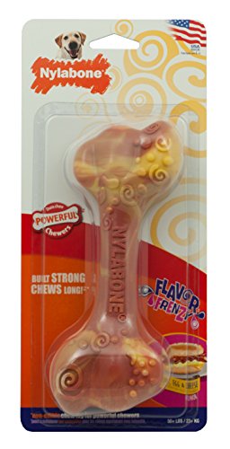 Book Cover Nylabone Flavor Frenzy Giant Dura Chew Bacon, Egg and Cheese Flavored Bone Dog Chew Toy
