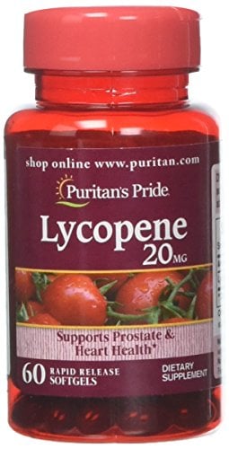 Book Cover Puritan's Pride Lycopene 20 mg | Antioxidant | Prostate Health | Gluten Free | Rapid Release | 60 Softgels