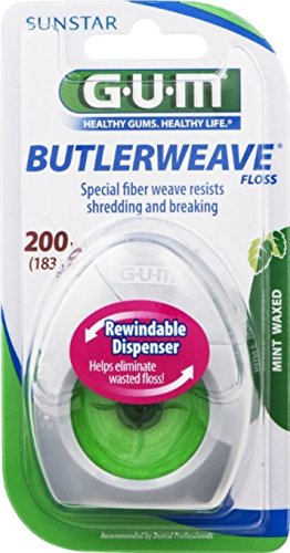 Book Cover GUM Butlerweave Floss Mint Waxed 200 yd (Pack of 2)