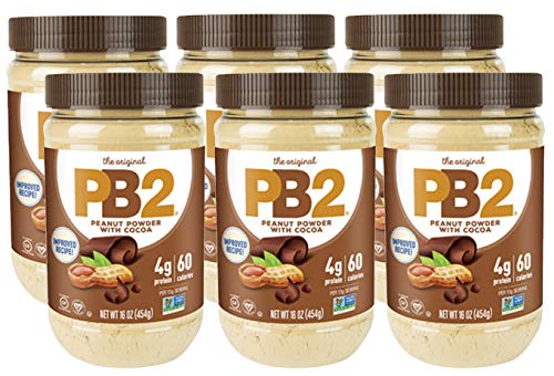 Book Cover Bell Plantation PB2 Chocolate Peanut Butter, 1 lb Jar (Pack of 6)
