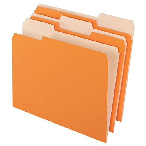 Book Cover Office Depot Two-Tone Color File Folders, 1/3 Tab Cut, Letter Size, Orange, Box of 100, OD152 1/3 ORA