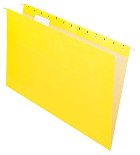 Book Cover Office Depot 2-Tone Hanging File Folders, 1/5 Cut, 8 1/2in. x 14in, Legal Size, Yellow, Box of 25, OD81626