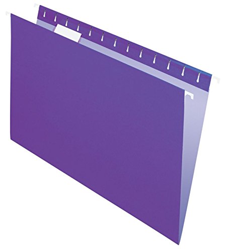 Book Cover Office Depot 2-Tone Hanging File Folders, 1/5 Cut, 8 1/2in. x 14in, Legal Size, Purple, Box of 25, OD81631