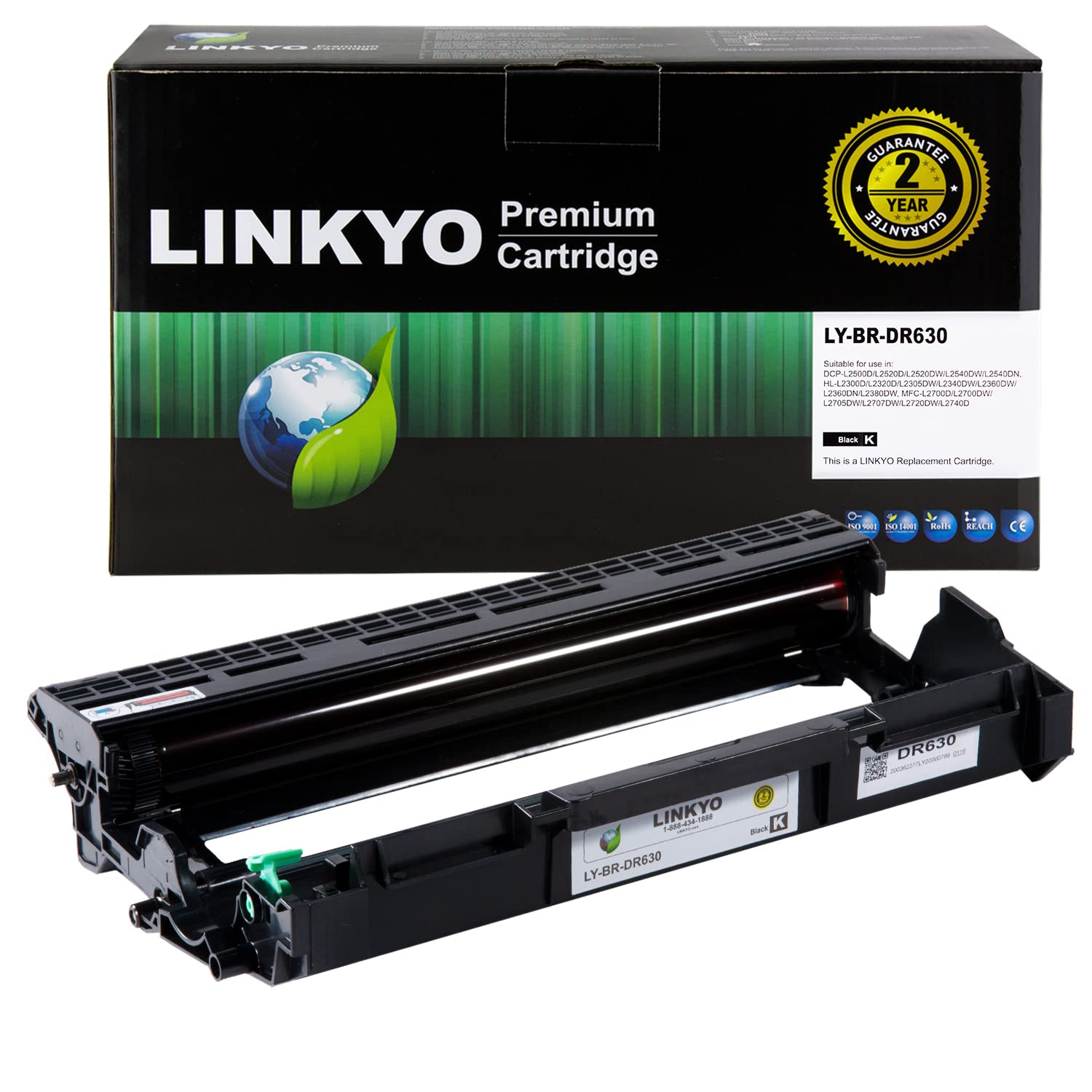 Book Cover LINKYO Compatible Drum Unit Replacement for Brother DR2300 DR630 (Black)