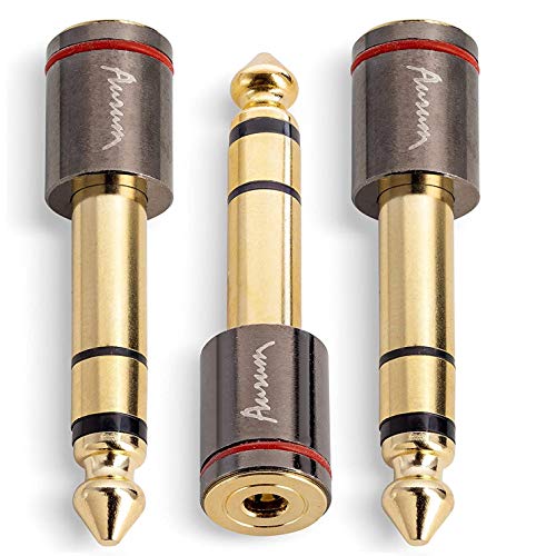 Book Cover Aurum Cables 3-Pack 6.35mm Male to 3.5mm Female Stereo Adapter