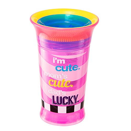 Book Cover Sassy Slogan Cup 9oz, I'm Cute, Mom's Cute, Dad's Lucky