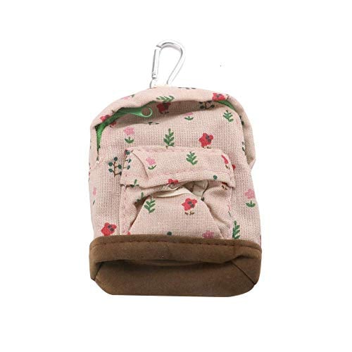 Book Cover Polytree Women's Canvas Mini Backpack Coin Pouch Card Zipper Wallet