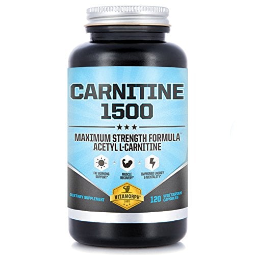 Book Cover Carnitine 1500 - Acetyl L-Carnitine 1500mg Maximum Strength Carnitine Supplement - Supports Energy, Memory, Focus and Weight Loss Management by Vitamorph Labs - 120 Vegetarian Capsules