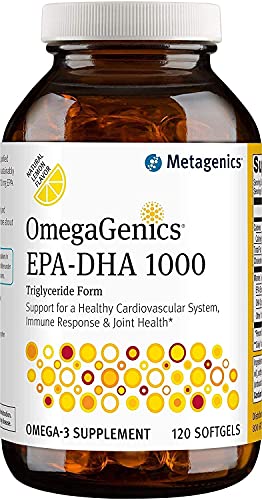 Book Cover Metagenics OmegaGenics EPA-DHA 1000mg - Daily Omega 3 Fish Oil Supplement to Support Cardiovascular, Musculoskeletal and Immune System Health - 120 Count