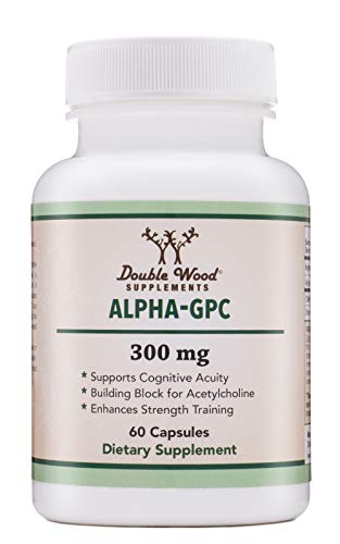 Book Cover Alpha GPC Choline Supplement (Beginner Nootropic for Brain Support, Focus, Memory, Motivation, and Energy) Pharmaceutical Grade, Made in USA (60 Capsules 300mg)