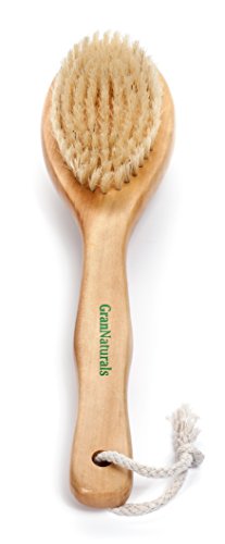 Book Cover Dry Brushing Body Exfoliating Brush - Natural Bristle Anti Cellulite Massager Treatment Body Scrub Skin Exfoliator - Back, Foot, Legs, Body Scrubber - Used for Lymphatic Drainage, Ingrown Hair Bumps